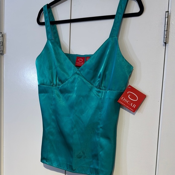 Rare Oscar De La Renta Women's Teal Top - Picture 2 of 5